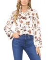 Cece Relaxed Button Down Shirt In Neutral