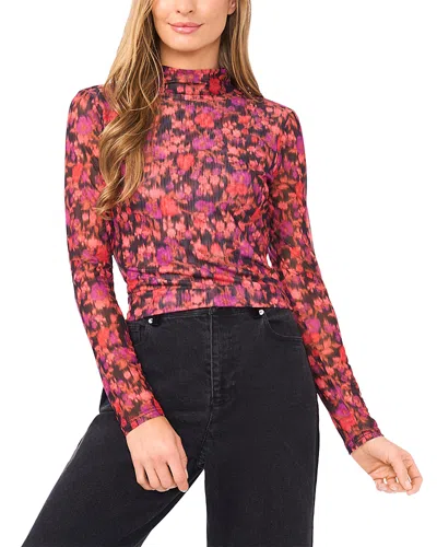 CECE CECE PRINTED TURTLENECK TOP