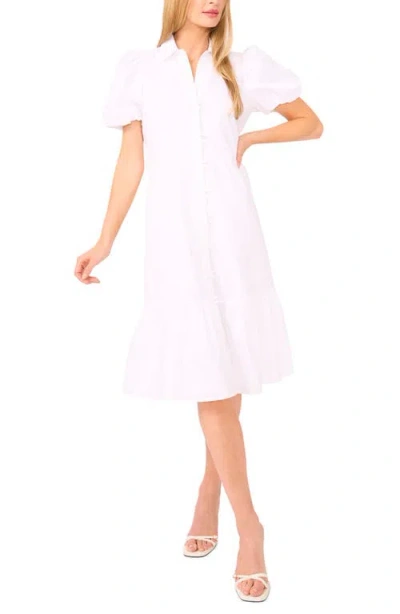 CECE CECE PUFF SLEEVE BOW DRESS