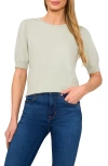 Cece Puff Sleeve Sweater In Light Sage