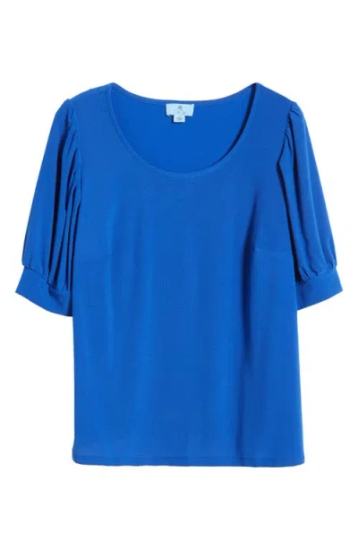 Cece Puff Sleeve Top In Deep Royal Blue