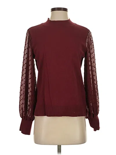 Pre-owned Cece Pullover Sweater In Burgundy