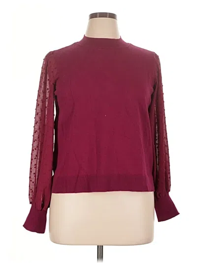 Pre-owned Cece Pullover Sweater In Burgundy