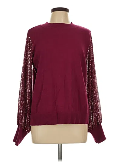 Pre-owned Cece Pullover Sweater In Burgundy