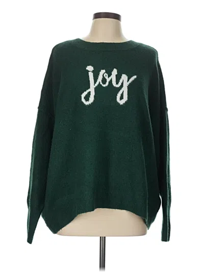 Pre-owned Cece Pullover Sweater In Green