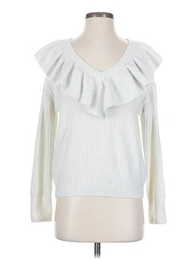 Pre-owned Cece Pullover Sweater In White