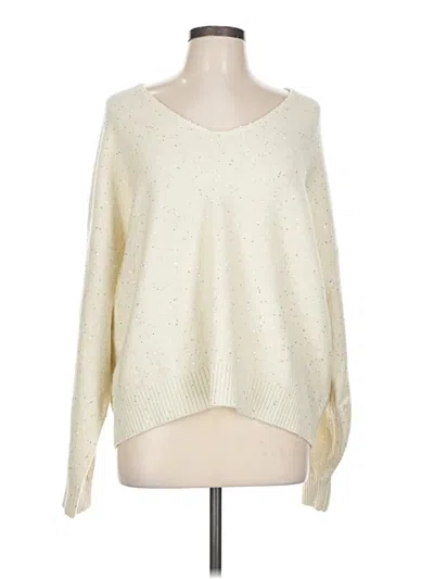 Pre-owned Cece Pullover Sweater In White