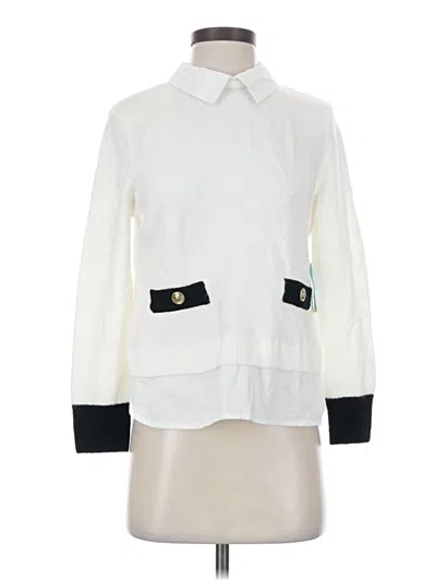 Pre-owned Cece Pullover Sweater In White