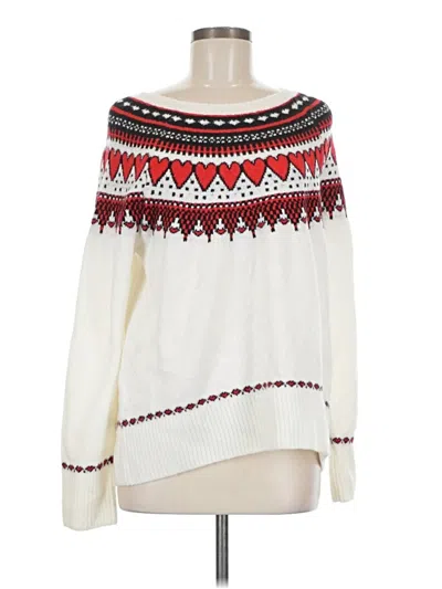 Pre-owned Cece Pullover Sweater In White