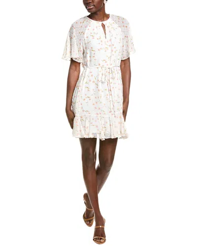 CECE RAGLAN FLUTED HEM MINI SKATER DRESS
