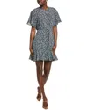 Shop Cece Raglan Fluted Hem Mini Skater Dress