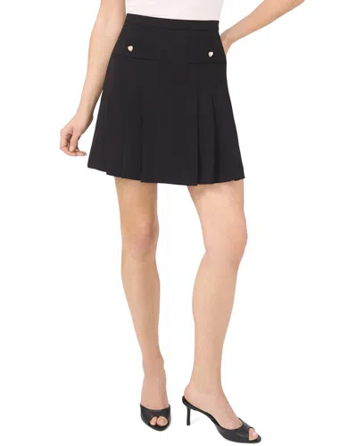 Cece Pleated High Rise Skirt In Black