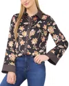 Cece Relaxed Button Down Shirt In Black