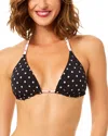 Cece Reversible Halter Triangle Top In Black