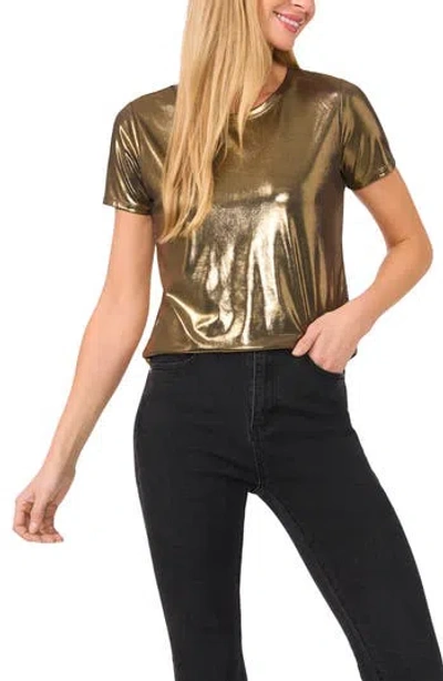 CECE CECE RHINESTONE V-NECK BLOUSE