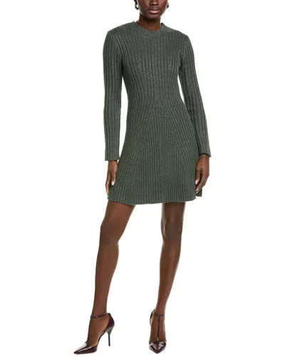 Cece Rib Sweaterdress In Green
