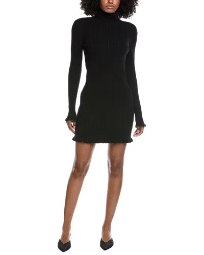 Cece Ribbed Sweaterdress In Black