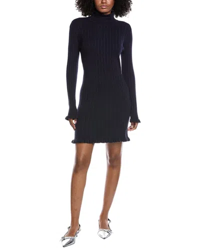 Cece Ribbed Sweaterdress In Blue