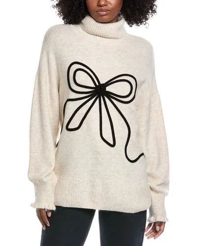 Cece Ribbon Sweater In Neutral
