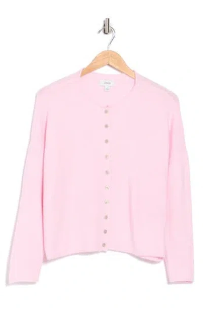 Cece Roll Neck Cardigan In Pink