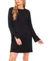 Cece Round Neck Mini Dress In Black