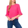 Cece Ruffle Cuff Top