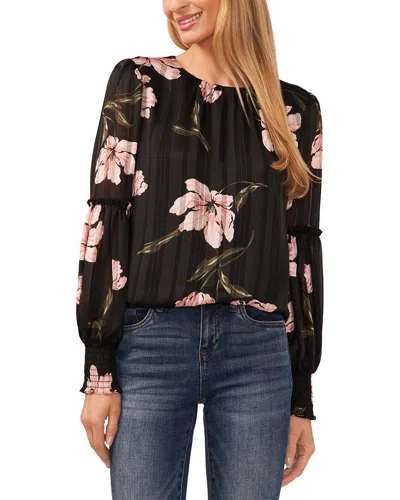 CECE RUFFLE DETAIL LONG SLEEVE TOP WITH SMOCK CUFF