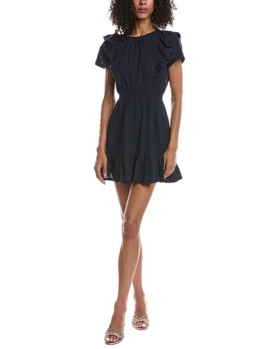 Cece Ruffle Front Mini Dress In Black