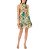 Cece Ruffle Halter Dress In Multi