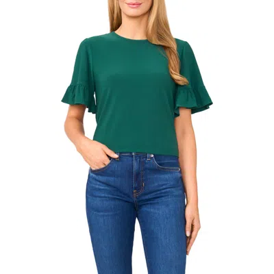 Cece Ruffle High-low Crepe Knit Top