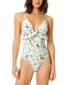 Cece Ruffle One-piece In White