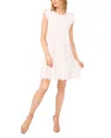 Cece Women's Floral Lace Ruffle Sleeve Mini Dress In Ultra White