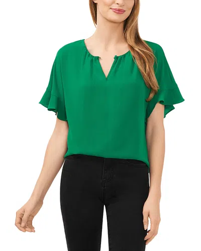 CECE CECE RUFFLE SLEEVE DROP SHOULDER BLOUSE