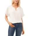 Cece Women's Short-sleeve Flutter Blouse In New Ivory