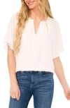 Cece Ruffle Sleeve Top In New Ivory