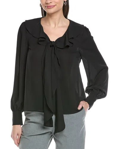 CECE CECE RUFFLE TIE V-NECK TOP