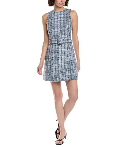Cece Sleeveless Pleated Mini Dress In Blue