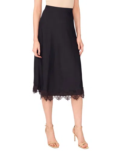 Cece Satin Bias Midi Skirt In Black