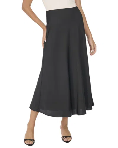 Cece Satin Maxi Bias Skirt In Black
