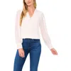 Cece Eyelet Embroidered Cotton Button-up Shirt In New Ivory