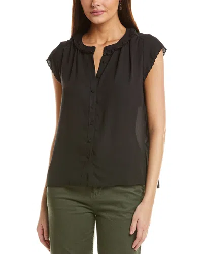 CECE SCALLOP TRIM BLOUSE