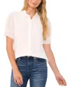 Cece Eyelet Embroidered Cotton Button-up Shirt In New Ivory