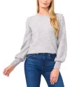 Cece Imitation Pearl Embellished Sweater In Grey