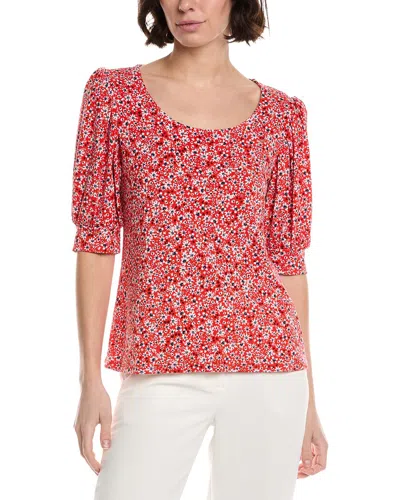 Cece Shirred Top In Red