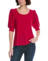 Cece Shirred Top In Red