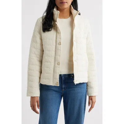 Cece Short Quilted Jacket In White