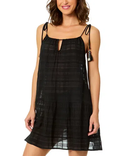 Cece Short Ruffle Dress In Black