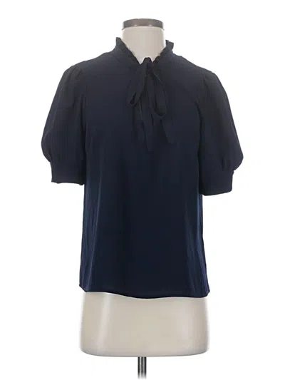 Pre-owned Cece Short Sleeve Blouse In Blue