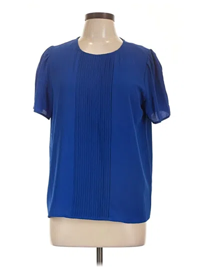 Pre-owned Cece Short Sleeve Blouse In Blue
