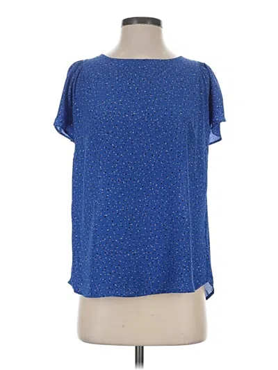 Pre-owned Cece Short Sleeve Blouse In Blue
